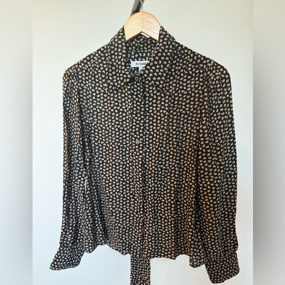 Re/Done Silk Blouse - Picture 4 of 7